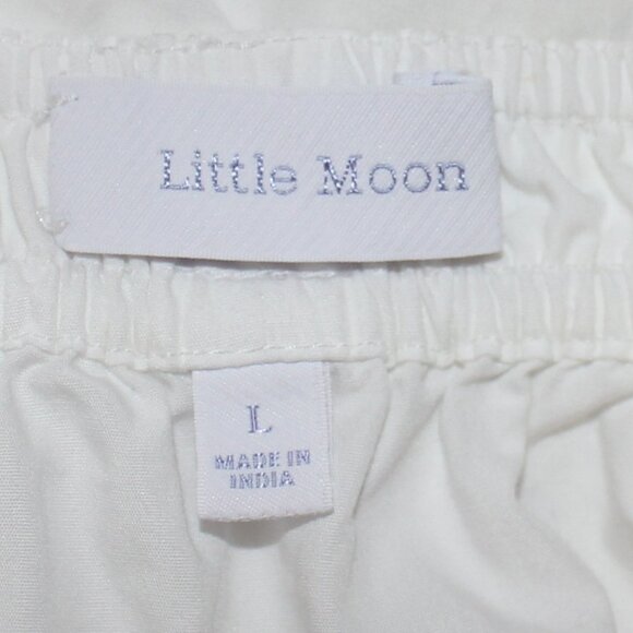 Little Moon Aritzia  Stefan Poplin Skirt white cotton maxi size  Large - Picture 5 of 7